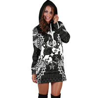 Tonga Polynesian Hoodie Dress Map Black - Polynesian Pride