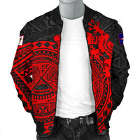 American Samoa Men's Bomber Jacket - Polynesian Lizard - Polynesian Pride