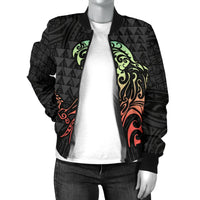 Warrior Helmet Women's Bomber Jacket - Polynesian Pride