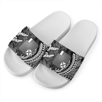 Wallis and Futuna Slide Sandals - Custom Personalised Wings Style - Polynesian Pride