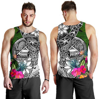 American Samoa Men Tank Top - Turtle Plumeria Banana Leaf - Polynesian Pride