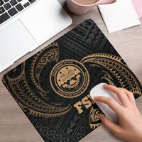 Federated States Of Micronesia Mouse Pad - Gold Tribal Wave - Polynesian Pride