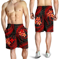 Polynesian Hawaii Men Shorts - Red Plumeria - Polynesian Pride