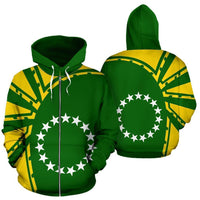 Cook Island Zip Hoodie Premium Style - Polynesian Pride