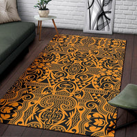Hawaii Area Rug Polynesian Kakau Turtle AH - Polynesian Pride