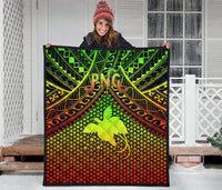 Polynesian Papua New Guinea Premium Quilt - Reggae Vintage Polynesian Patterns - Polynesian Pride