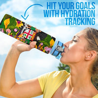 Fiji Hydro Tracking Bottle - Seal Spiral Polynesian Patterns - Polynesian Pride