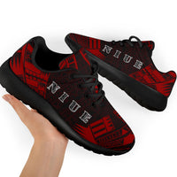 Niue Sport Sneakers - Polynesian Tattoo Red - Polynesian Pride