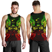 Fiji Polynesian Men Tank Top Map Reggae - Polynesian Pride