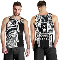 Polynesian Guinea Men's Tank Top - Moana Maui Tattoo With Coat Of Arm Guinea White - Polynesian Pride