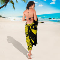 Kanaka Maoli Map Sarong Yellow - Circle Style - Polynesian Pride