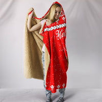 Hawaiian Santa Claus Mele Kalikimaka Hooded Blanket - Red - Farah Style - AH - Polynesian Pride