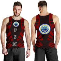 Federated States Of Micronesia Men Tank Top - Polynesian Tattoo Red - Polynesian Pride