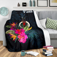 Vanuatu Polynesian Premium Blanket - Tropical Flower - Polynesian Pride