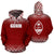 Guam All Over Hoodie Fog Red Unisex Red - Polynesian Pride