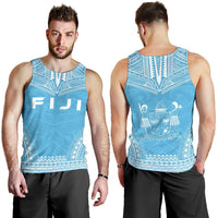 Fiji Men's Tank Top - Polynesian Chief Flag Version - Polynesian Pride