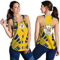 Niue Women Racerback Tank - Polynesian Tattoo Flag - Polynesian Pride