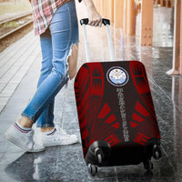 Marshall Islands Luggage Cover - Polynesian Tattoo Red - Polynesian Pride