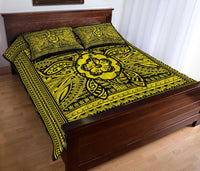 Hawaii Polyensian Turtle Quilt Bed Set Yellow - Polynesian Pride