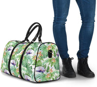 Tropical Orange Orchids Strelitzia Monstera Hawaii Travel Bag - Polynesian Pride