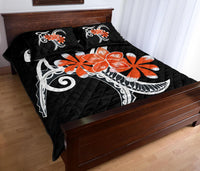 Plumeria Polynesia Orange Quilt Bed Set - Polynesian Pride