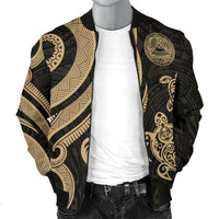 American Samoa Bomber Jacket - Gold Tentacle Turtle - Polynesian Pride