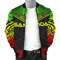 Samoa Polynesian Chief Men's Bomber Jacket - Reggae Version - Polynesian Pride
