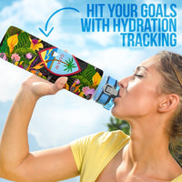 Guam Hydro Tracking Bottle - Seal Spiral Polynesian Patterns - Polynesian Pride