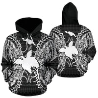 Papua New Guinea Polynesian ll Over Hoodie Map Black Unisex Black - Polynesian Pride