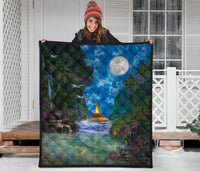 Beach Moon Premium Quilt - Polynesian Pride