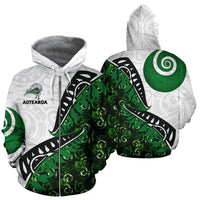 Maori Pounamu (Jade) Zip up Hoodie Gs - Polynesian Pride