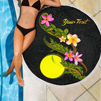 Palau Custom Personalised Beach Blanket - Plumeria Tribal - Polynesian Pride