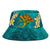 Tokelau Polynesian Bucket Hat - Manta Ray Ocean - Polynesian Pride