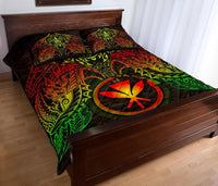Quilt Polynesian Hawaii Bed Set - Reggae Kanaka Maoli Turtle Manta Ray - Polynesian Pride