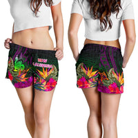 New Caledonia Polynesian Women's Shorts - Summer Hibiscus - Polynesian Pride