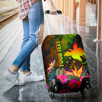 Papua New Guinea Polynesian Personalised Luggage Covers - Hibiscus and Banana Leaves - Polynesian Pride
