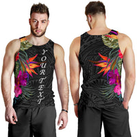 Polynesian Custom Personalised Men's Tank Top - Hibiscus Pattern - Polynesian Pride