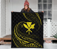 Kanaka Premium Quilt - Yellow - Frida Style - Polynesian Pride