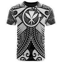 Hawaii Polynesian T Shirt White Kanaka Maoli Map - Polynesian Pride