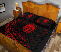 Solomon Quilt Bed Set - Red - Frida Style - Polynesian Pride