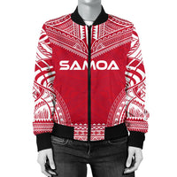 Samoa Flag Polynesian Chief Women'S Bomber Jacket - Polynesian Pride