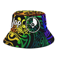 Yap Bucket Hat - Rainbow Polynesian Pattern - Polynesian Pride