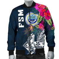 Federated States Of Micronesia Men's Bomber Jacket - Summer Vibes - Polynesian Pride
