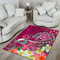 Tahiti Area Rug - Turtle Plumeria (Pink) - Polynesian Pride