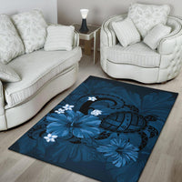 Hawaii Turtle Map Hibiscus Plumeria - Pastel Blue - Polynesian Pride
