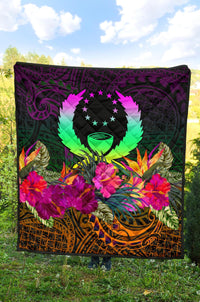 Pohnpei Premium Quilt - Summer Hibiscus - Polynesian Pride