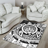 Hawaii Polynesian Turtle Rug - White - Polynesian Pride