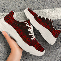 American Samoa Chunky Sneakers - Polynesian Chief Red Version - Polynesian Pride