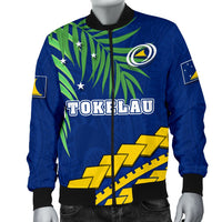 Tokelau Rugby Men Bomber Jacket Coconut Leaves - Polynesian Pride