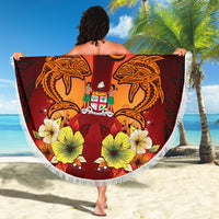 Fiji Custom Personalised Beach Blanket - Tribal Tuna Fish - Polynesian Pride